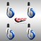 Service Caster 4 Inch 316SS Blue Polyurethane Swivel 1-5/8 Inch Expanding Stem Caster Set SCC SCC-SS316EX20S414-PPUB-BLUE-158-4 - alternate 3